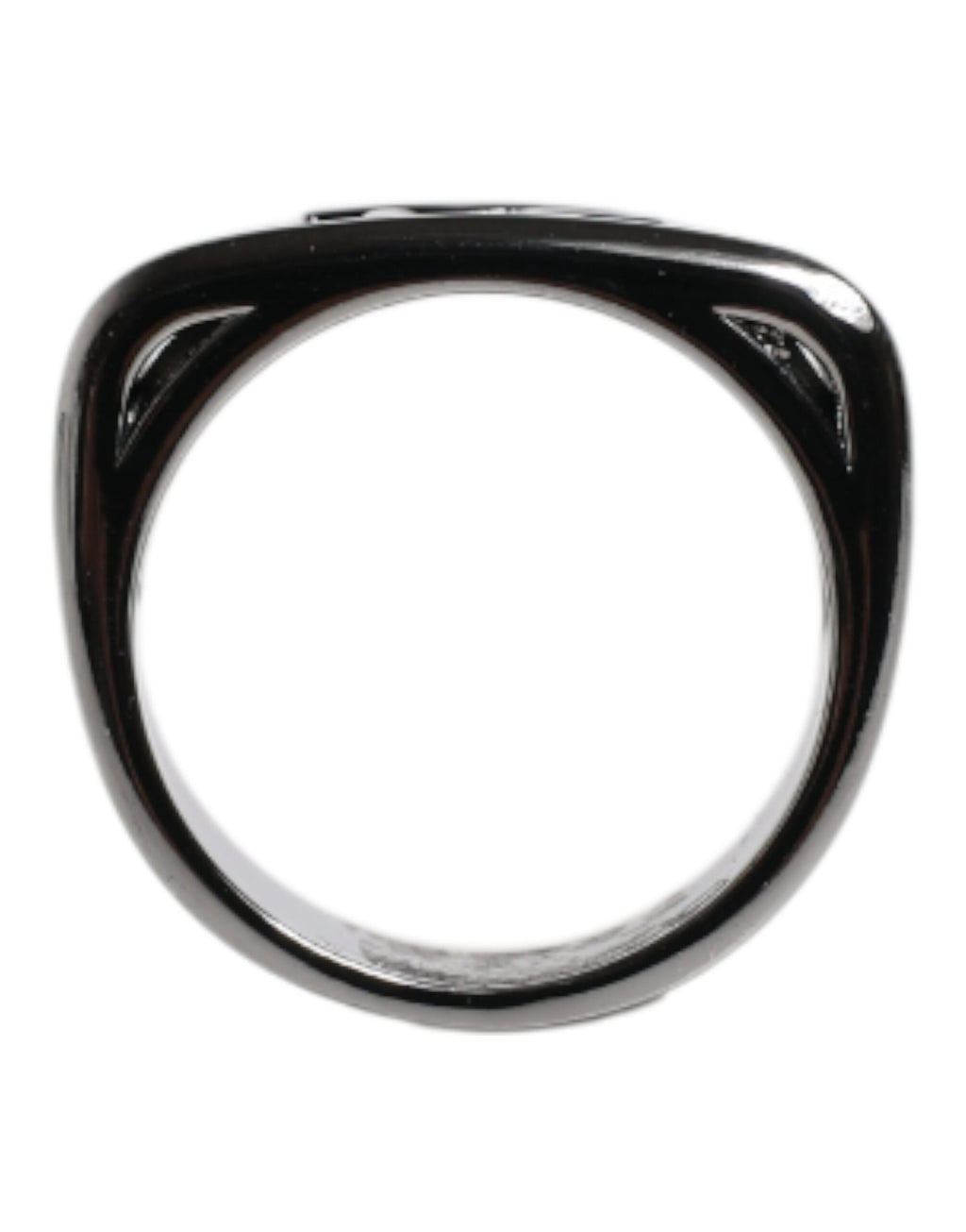 Dolce & Gabbana Silver-Tone Brass DG Logo Ring