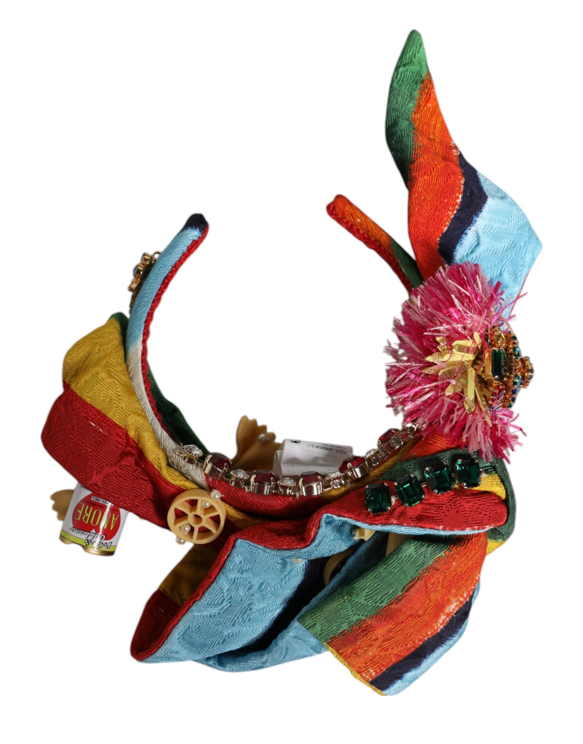 Dolce & Gabbana Multicolor Floral Crystal verschönert Diadem Stirnband