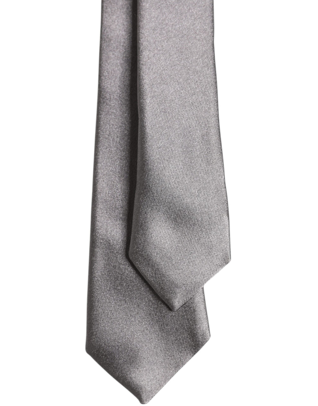 Dolce & Gabbana Silver Silk Tie Metallic Adjustable Tie