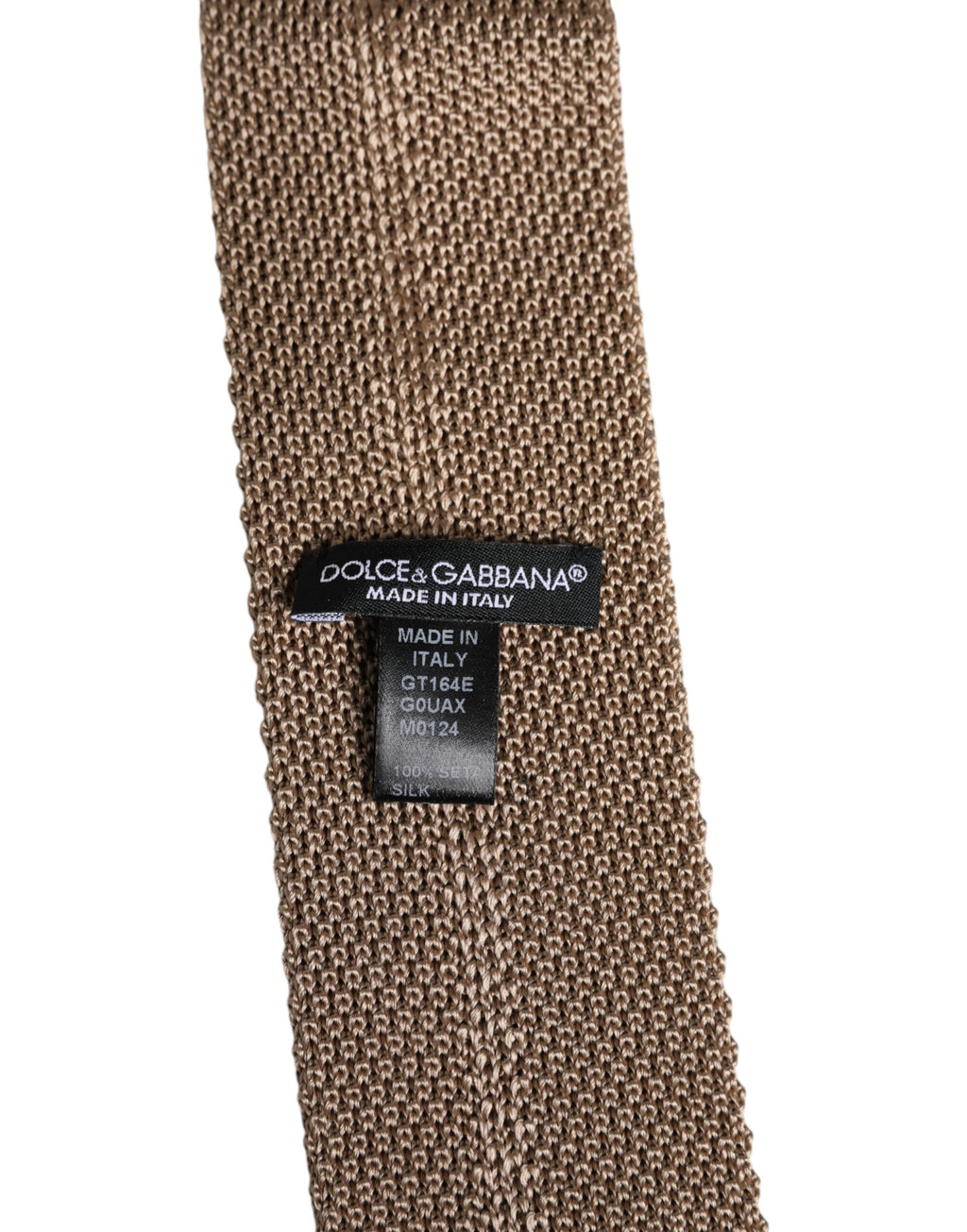 Dolce & Gabbana Brown Silk Tie Adjustable Necktie