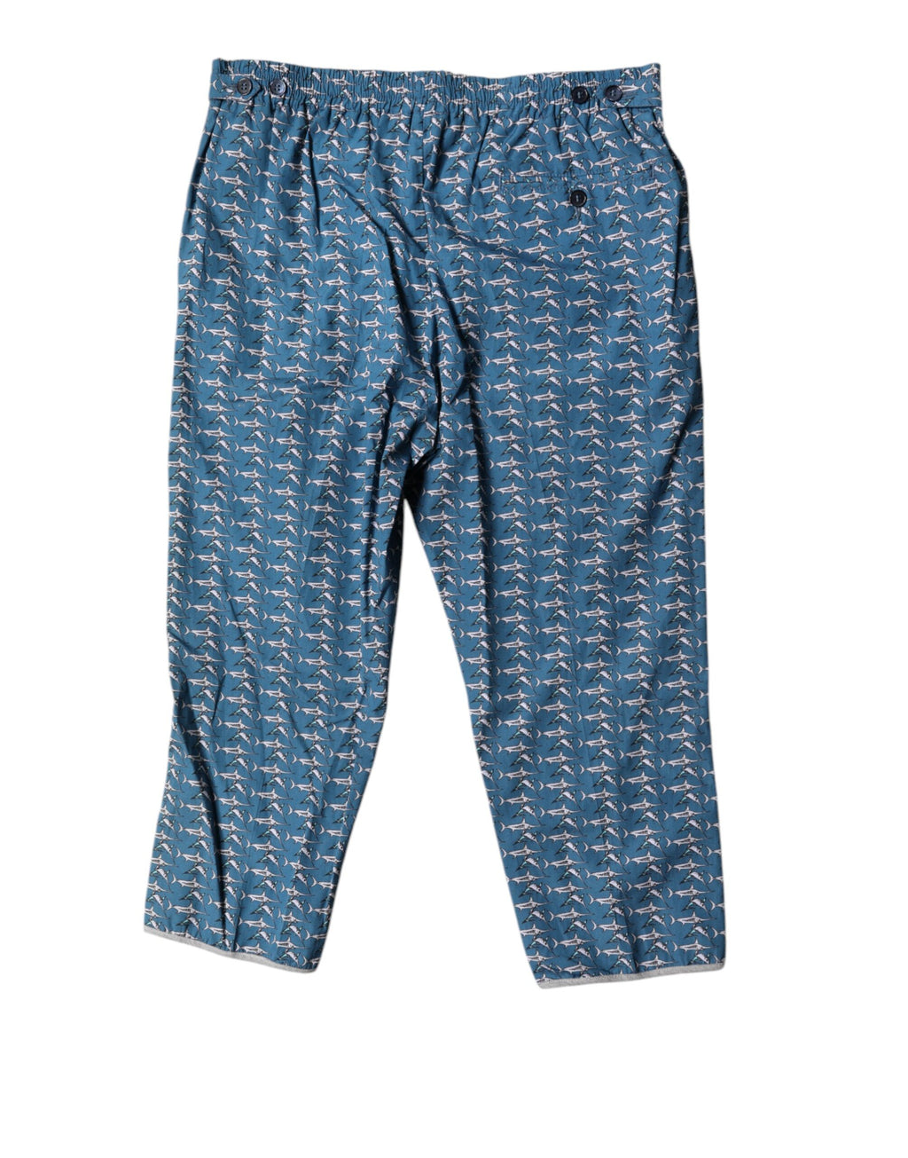 Dolce & Gabbana Blue Shark Print Cropped Swimwear Swimwear