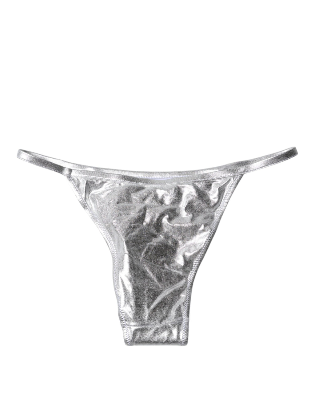 Dolce & Gabbana Silberne Polyester Strandbekleidung Bikiniunterteil Badebekleidung