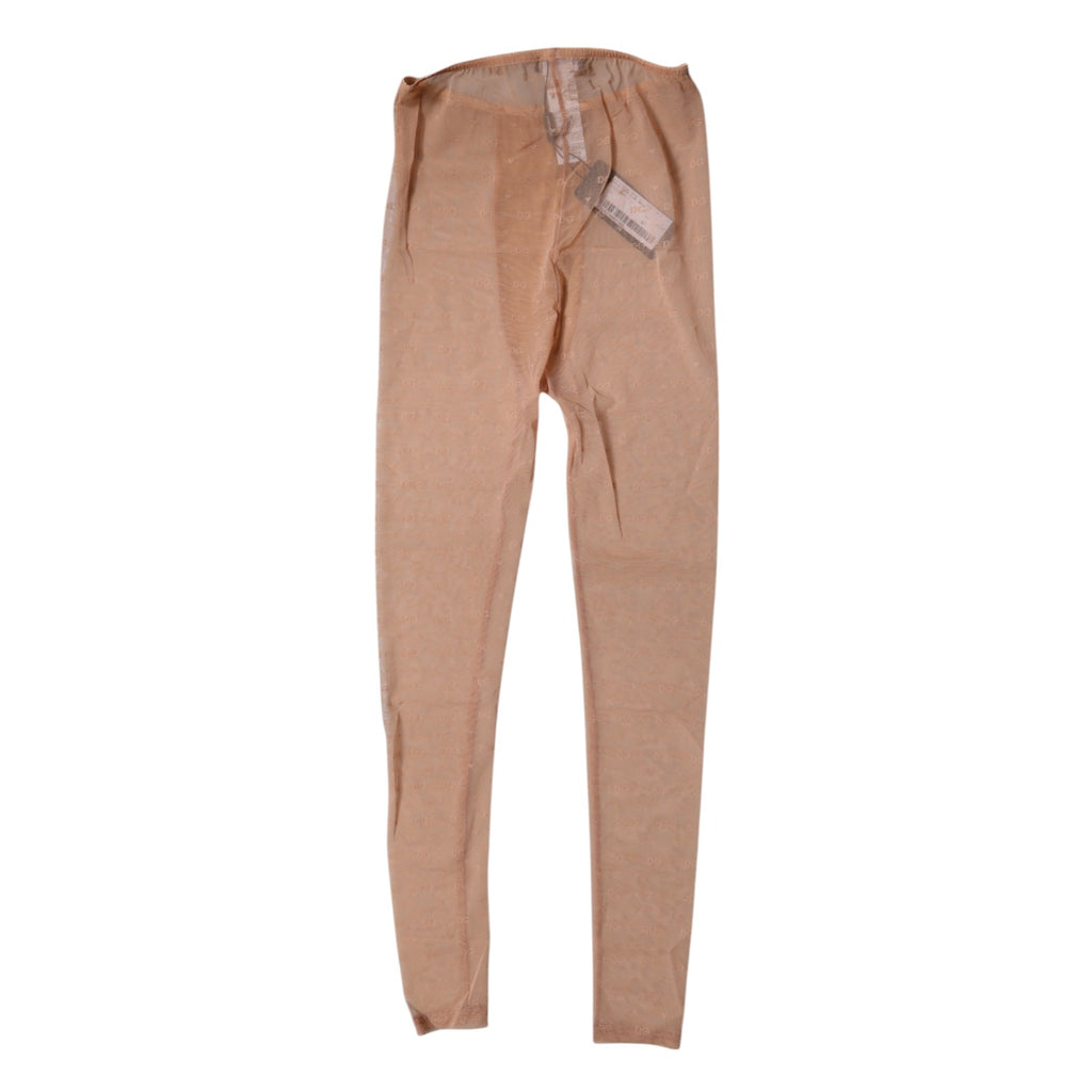 Dolce & Gabbana Nude Beige Logo Spitze Dessous Hose Unterwäsche