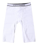 Dolce & Gabbana Weiße Logo-Baumwoll-Cropped-Strumpfhose Unterwäsche