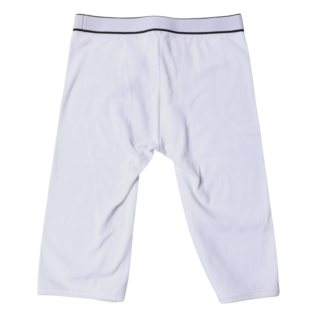 Dolce & Gabbana Weiße Logo-Baumwoll-Cropped-Strumpfhose Unterwäsche