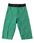 Dolce & Gabbana Grüne Logo-Monogramm-Kurzstrumpfhose Unterwäsche