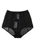 Dolce & Gabbana Schwarzes Logo-Mieder mit hoher Taille Höschen Unterwäsche