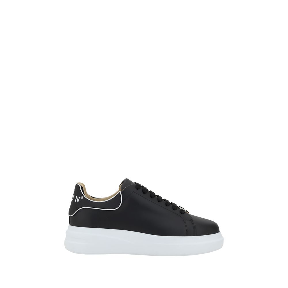Philipp Plein Schwarze Gummisneaker mit niedrigem Schaft