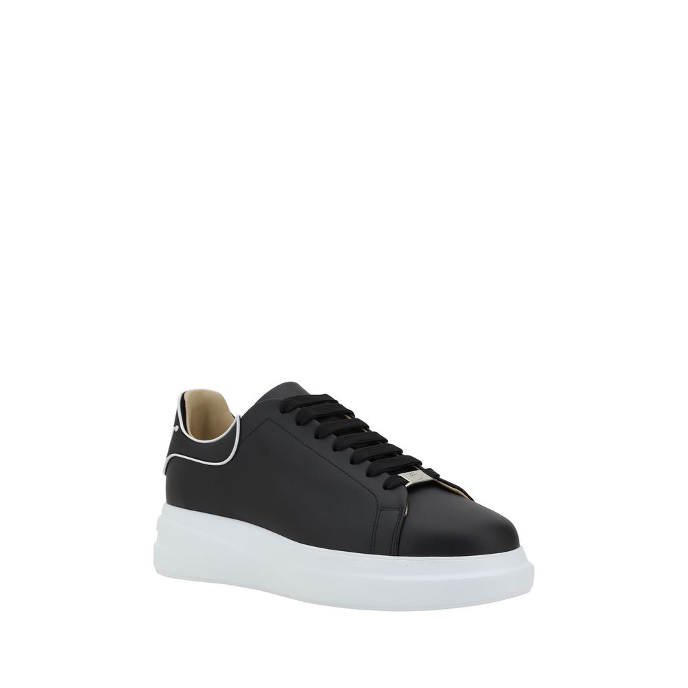 Philipp Plein Schwarze Gummisneaker mit niedrigem Schaft