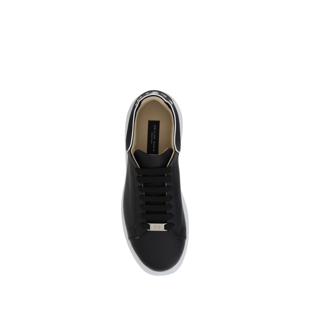 Philipp Plein Schwarze Gummisneaker mit niedrigem Schaft