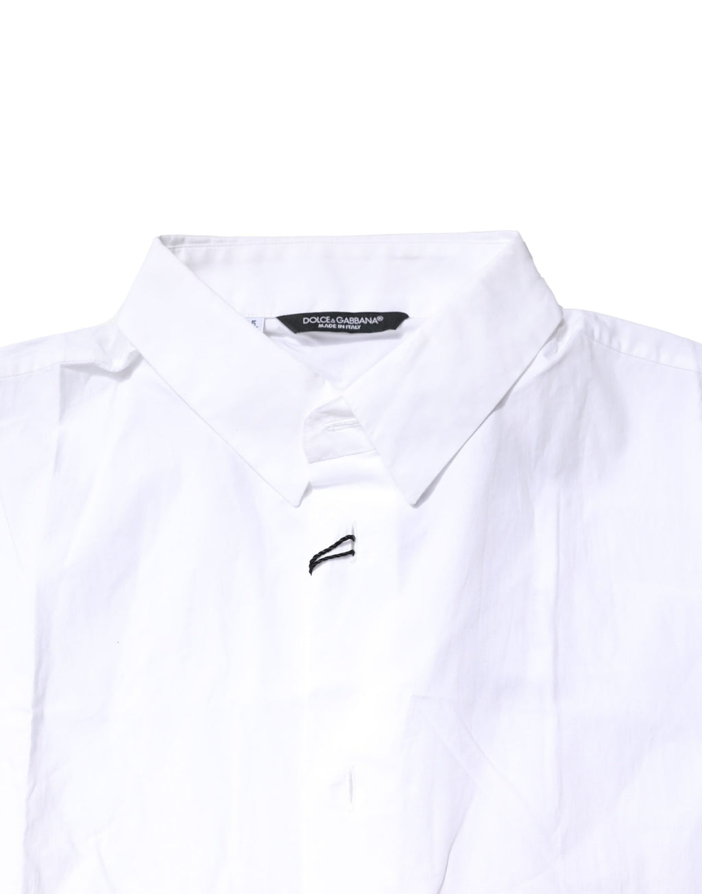 Dolce & Gabbana Men's White Cotton Polo Shirt with Button Placket