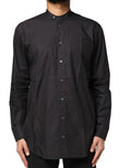 Dolce & Gabbana Men's Black Cotton Button-Down Shirt