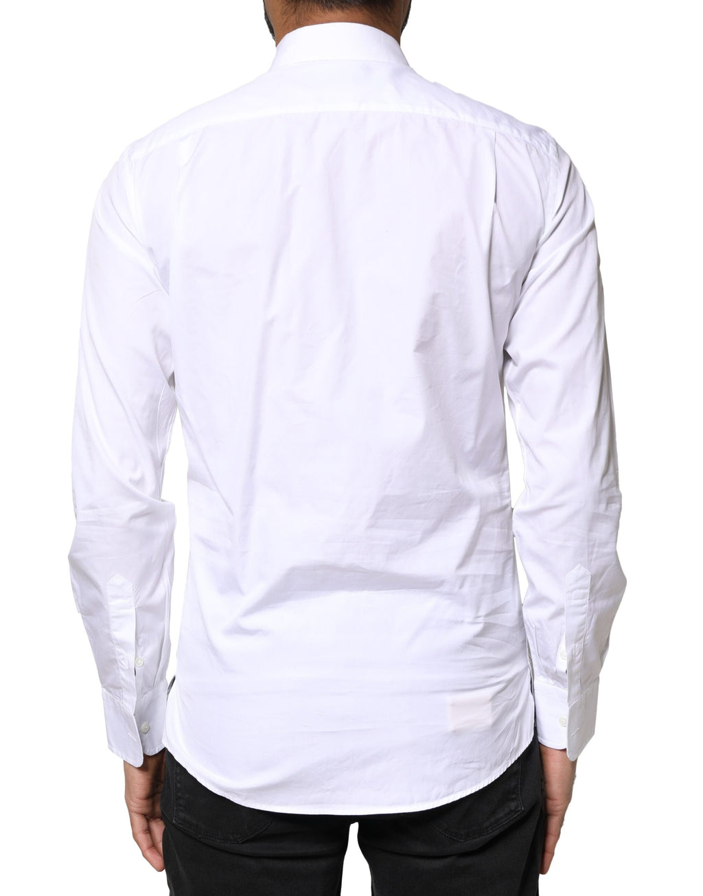 Dolce & Gabbana White Cotton Long-Sleeve Formal Shirt