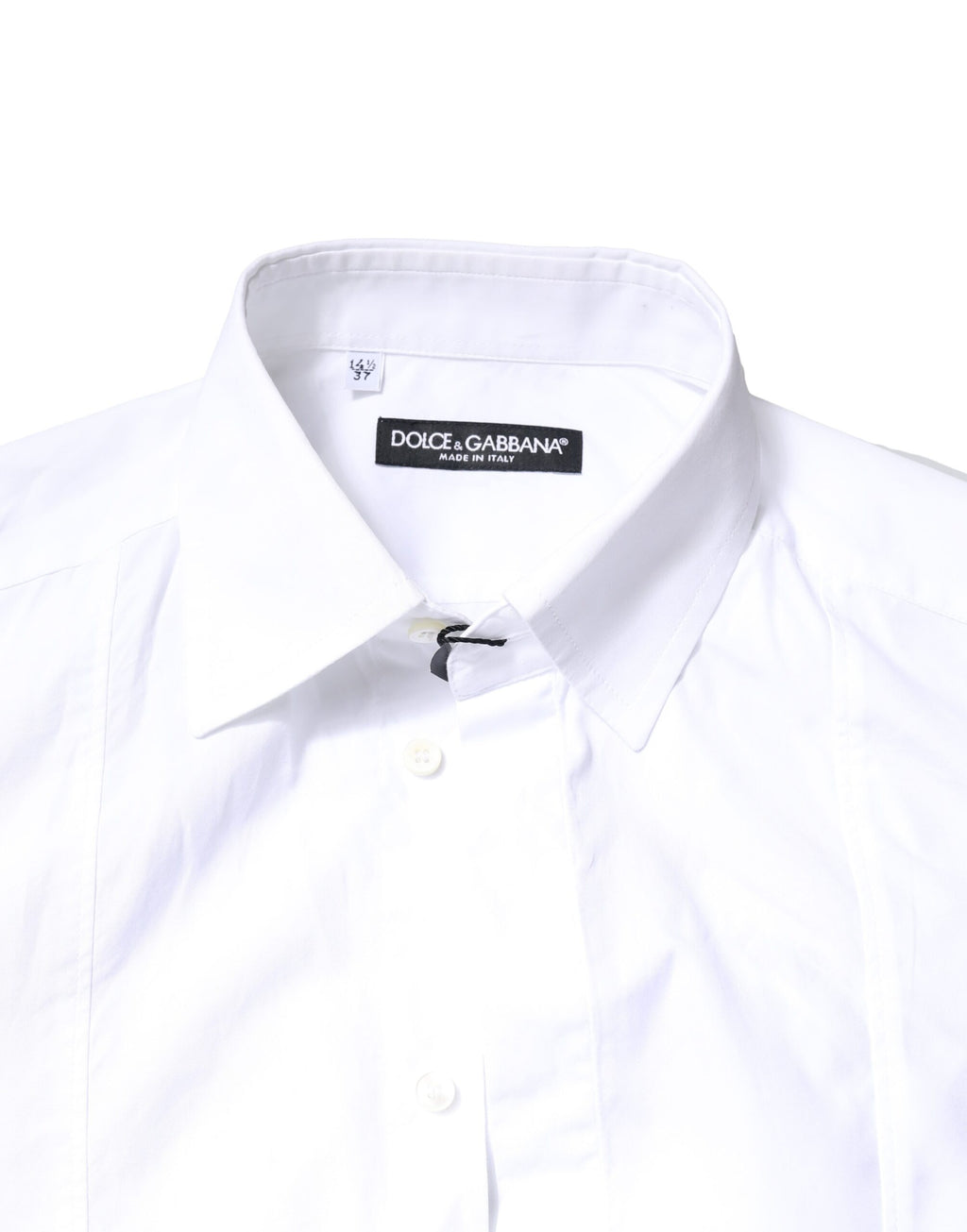 Dolce & Gabbana White Cotton Long-Sleeve Formal Shirt