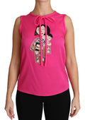 Dolce & Gabbana Rosa Familie Seide Tank Mama Bluse Top Shirt