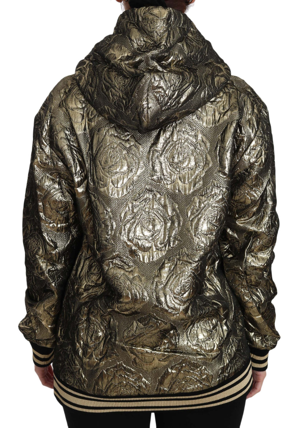 Dolce & Gabbana Im The Queen Jaquard Gold Sweatshirt Hoodie