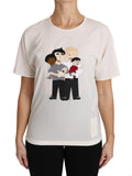 Dolce & Gabbana White Stretch Silk T-Shirt #dgfamily