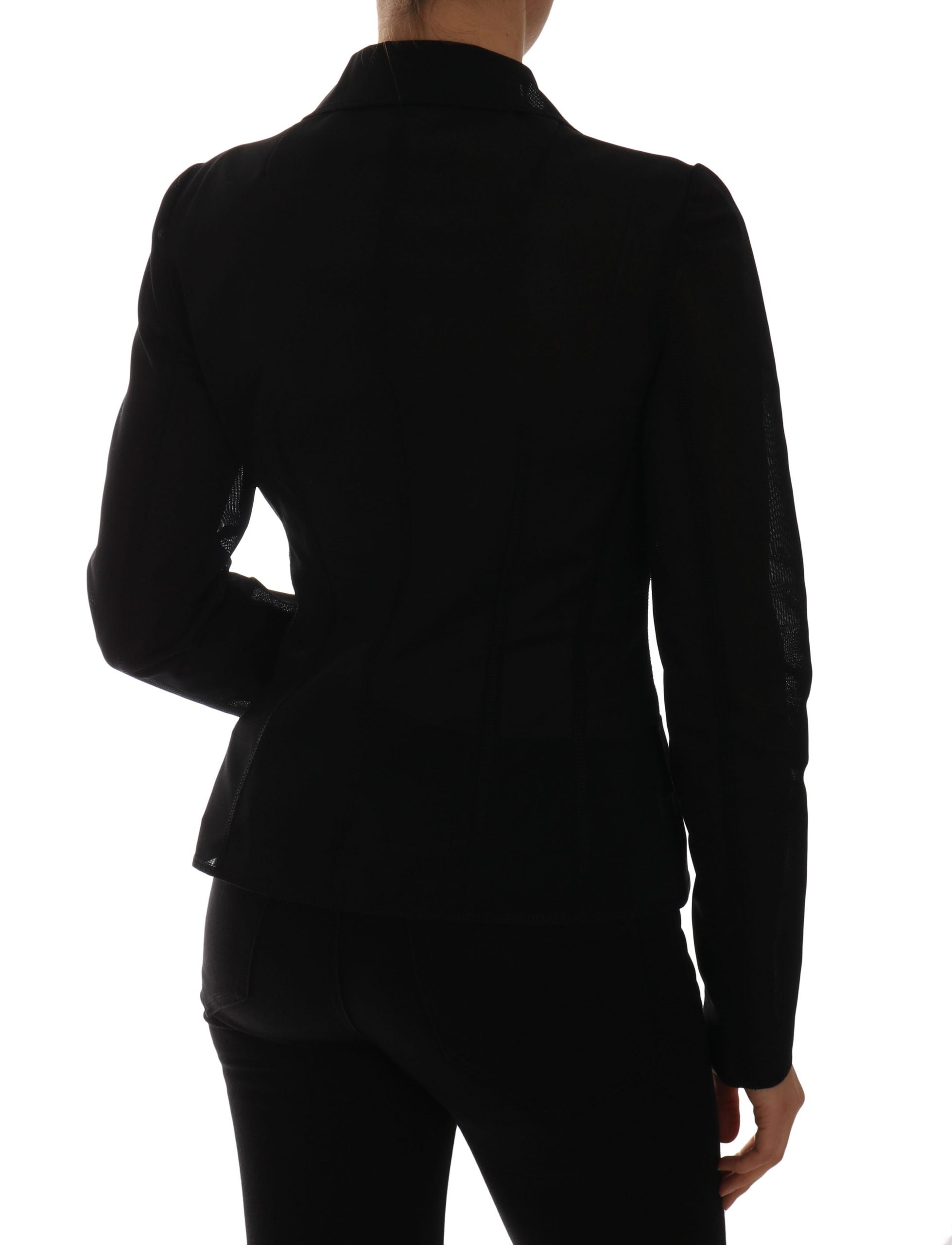 Dolce & Gabbana Black Nylon Mesh Blazer Jacket
