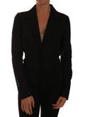 Dolce & Gabbana Black Nylon Mesh Blazer Jacket