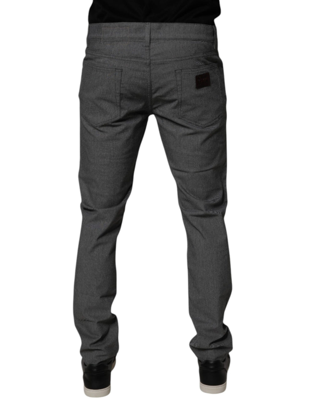 Dolce & Gabbana Grey Cotton-Blend Stretch Skinny Denim Jeans
