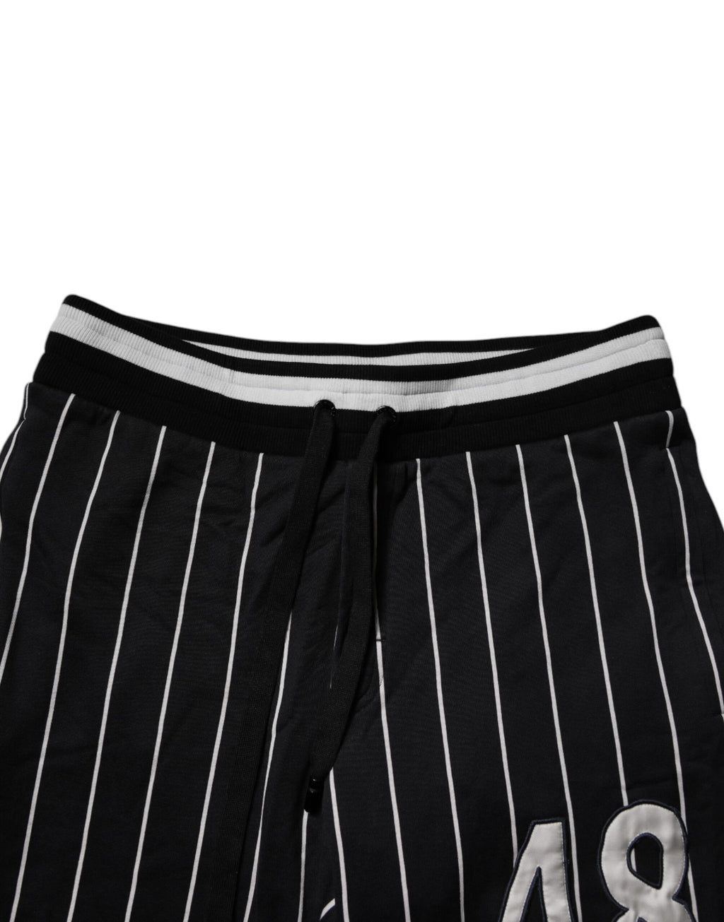 Dolce & Gabbana Black and White Striped Jogger Sweatpants