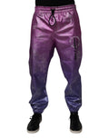 Dolce & Gabbana Pink Lilac Two-Tone Jogger Sweatpants