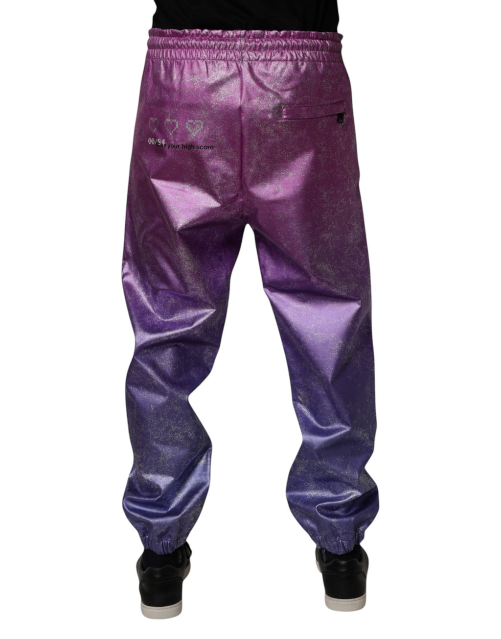 Dolce & Gabbana Pink Lilac Two-Tone Jogger Sweatpants