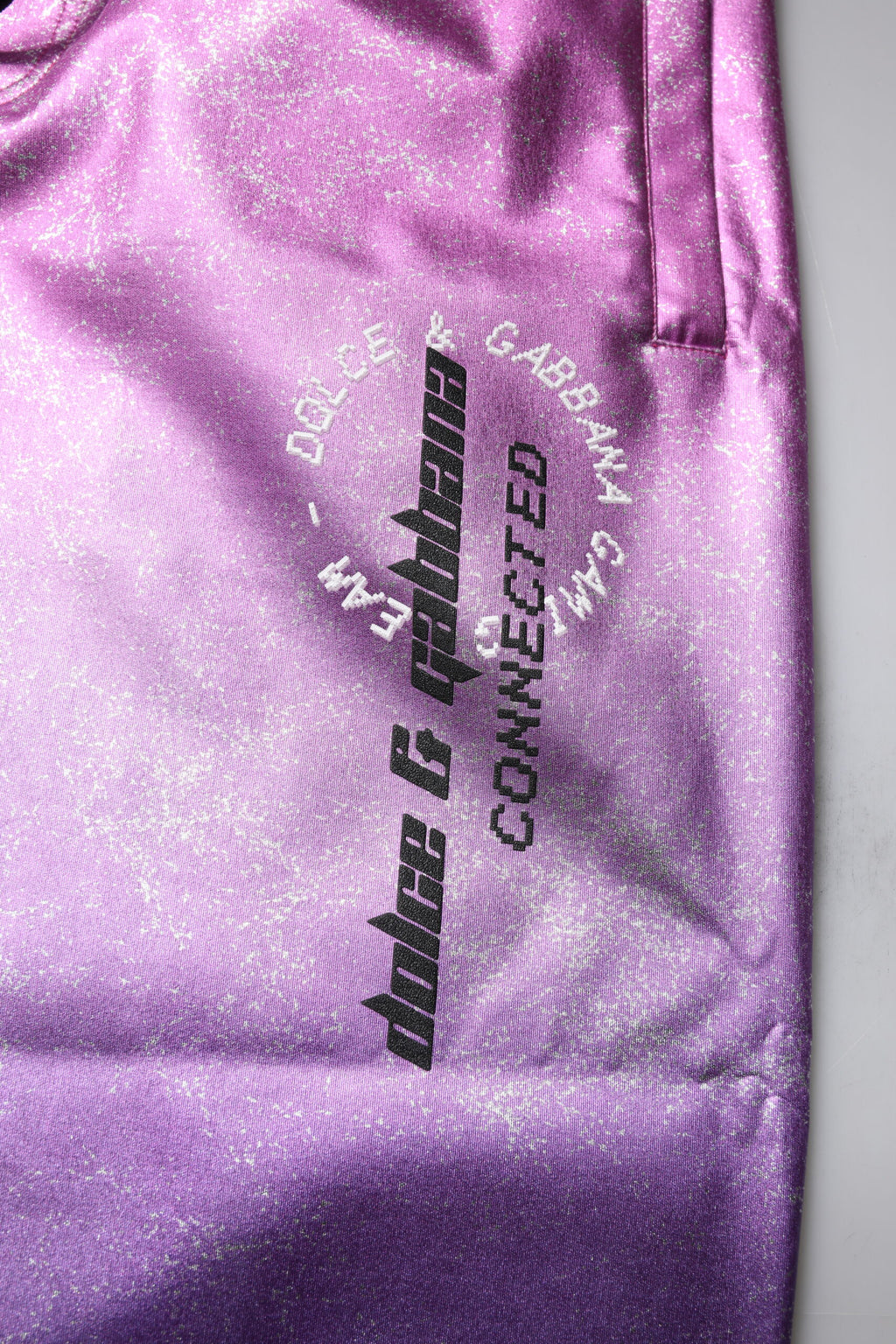 Dolce & Gabbana Pink Lilac Two-Tone Jogger Sweatpants