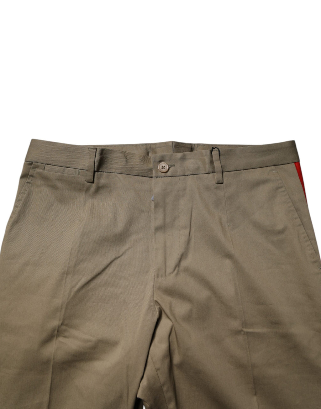 Dolce & Gabbana Dunkle khakifarbene Baumwoll-Tapered Pants