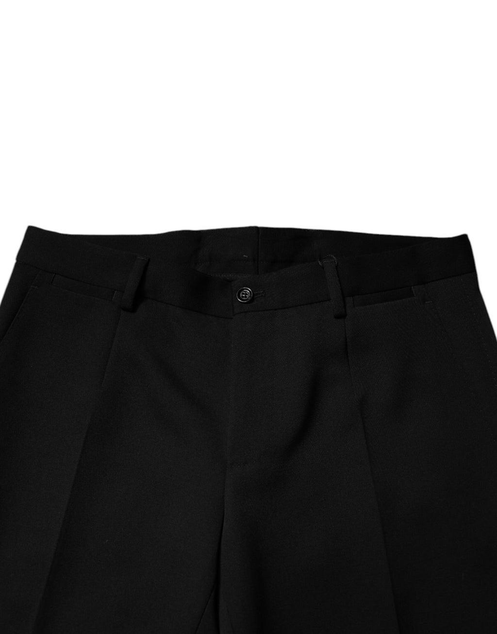 Dolce & Gabbana Black Tapered Wool Formal Trousers