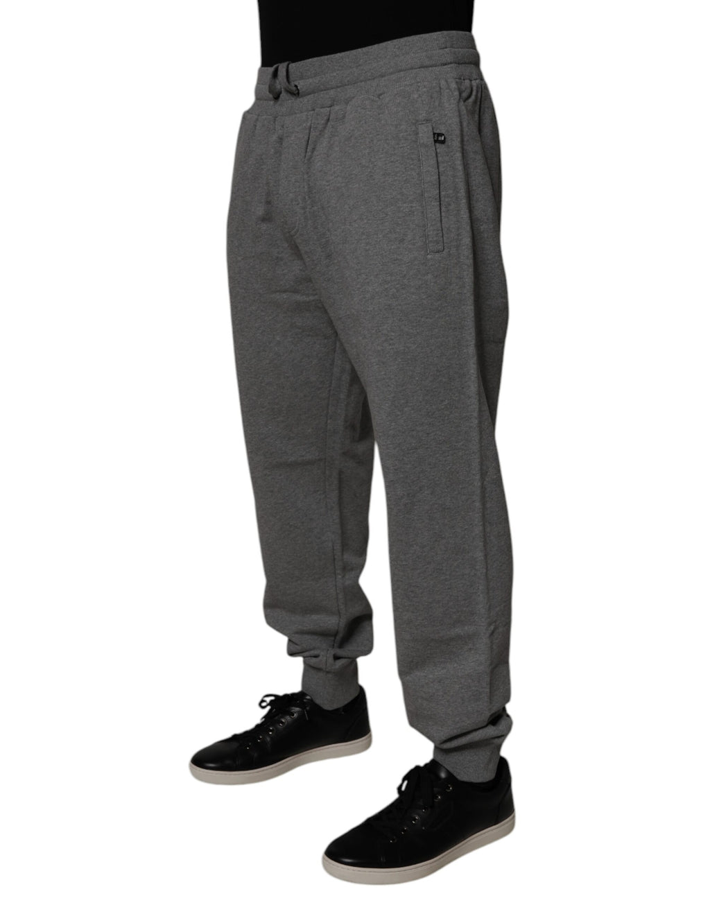 Dolce & Gabbana Graue Logo-Baumwoll-Jogginghose für Männer Jogginghose