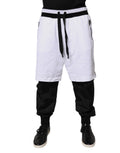 Dolce & Gabbana Black and White Cotton Layered Sweatpants