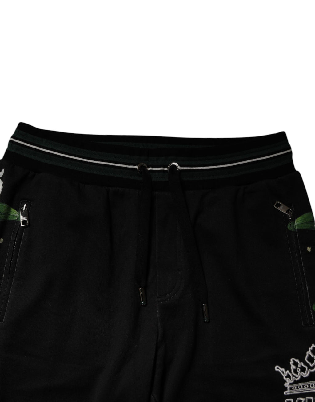 Dolce & Gabbana Schwarze Floral King Männer Jogger Sweatpants Hosen