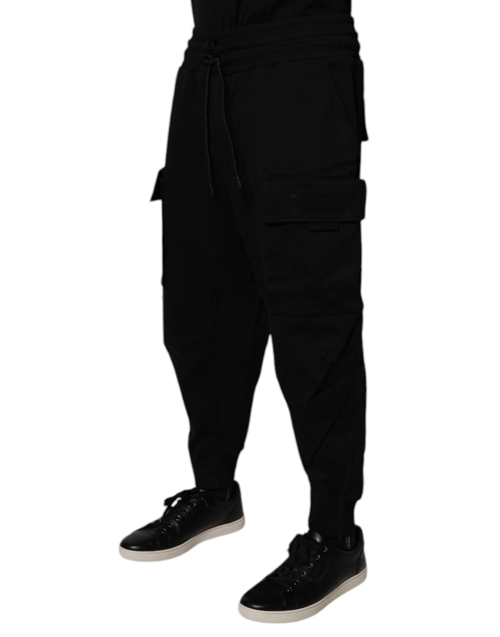 Dolce & Gabbana Schwarze Baumwolle Männer Cargo Jogger Sweatpants Hosen