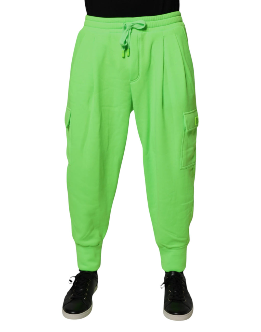 Dolce & Gabbana Neon Green Cargo Jogger Men's Sweatpants Trousers