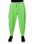 Dolce & Gabbana Neon Green Cargo Jogger Men's Sweatpants Trousers