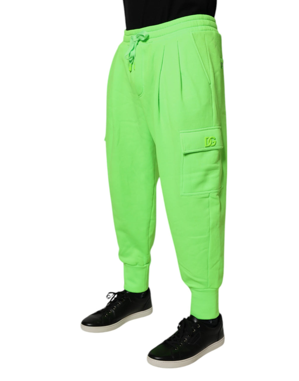 Dolce & Gabbana Neon Green Cargo Jogger Men's Sweatpants Trousers
