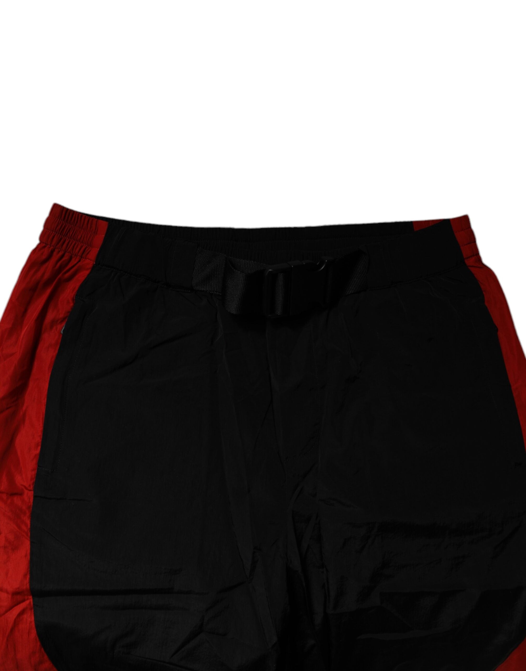 Dolce & Gabbana Black Red Leopard Jogger Sweatpants