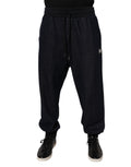 Dolce & Gabbana Black Jacquard Cotton Jogger Sweatpants