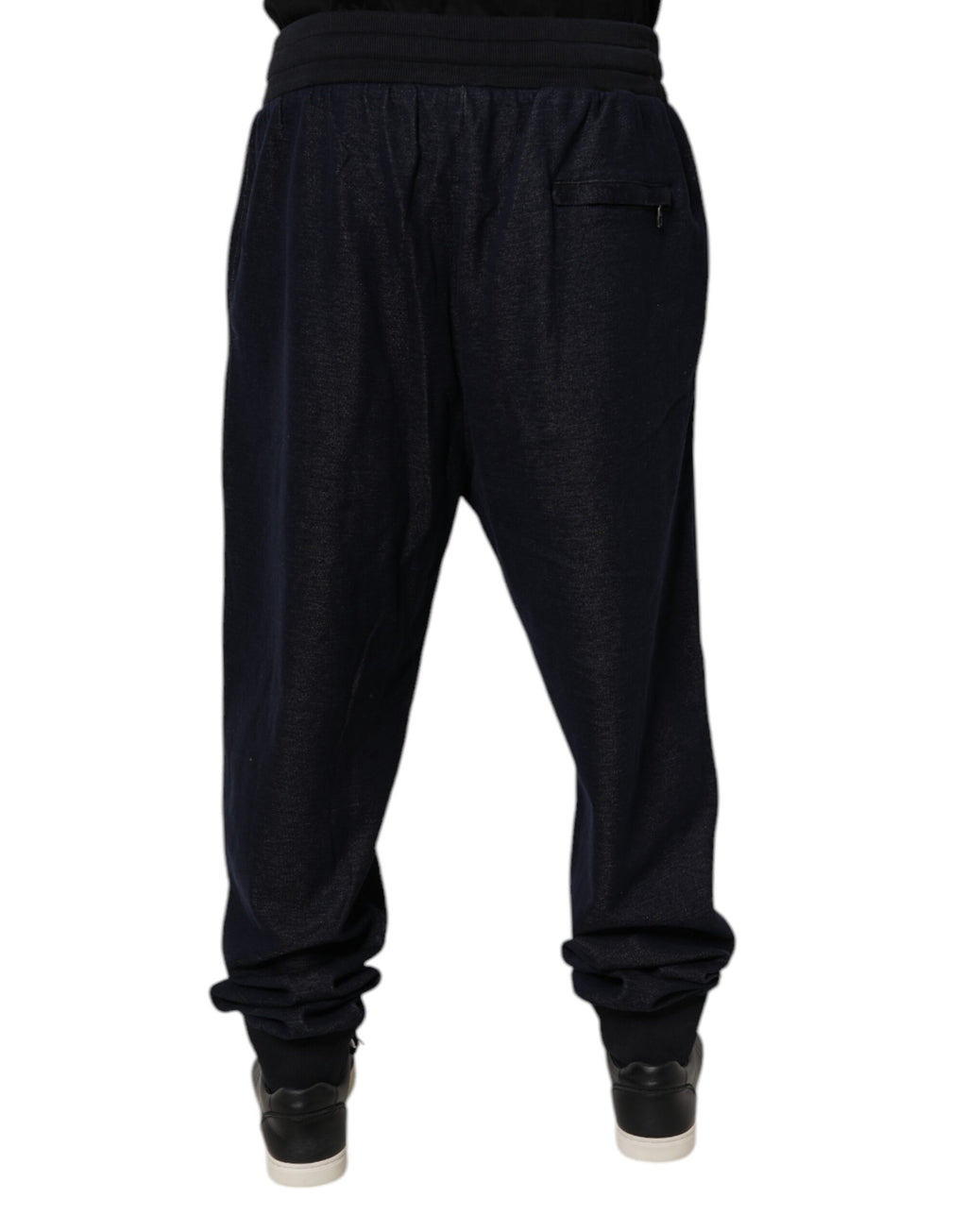 Dolce & Gabbana Black Jacquard Cotton Jogger Sweatpants