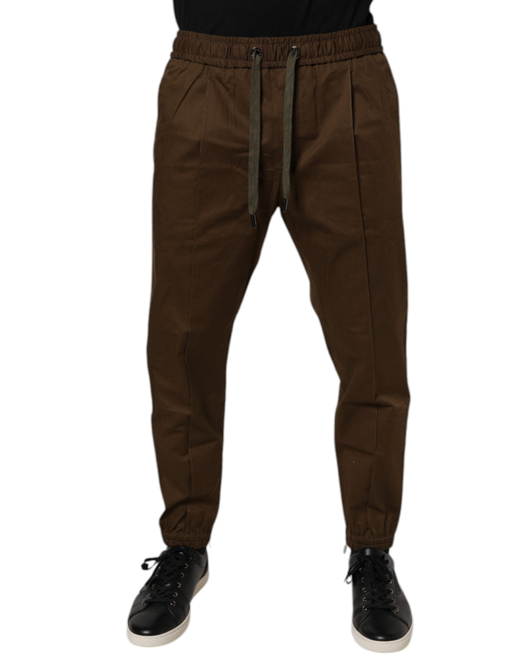 Dolce & Gabbana Brown Cotton-Stretch Jogger Sweatpants