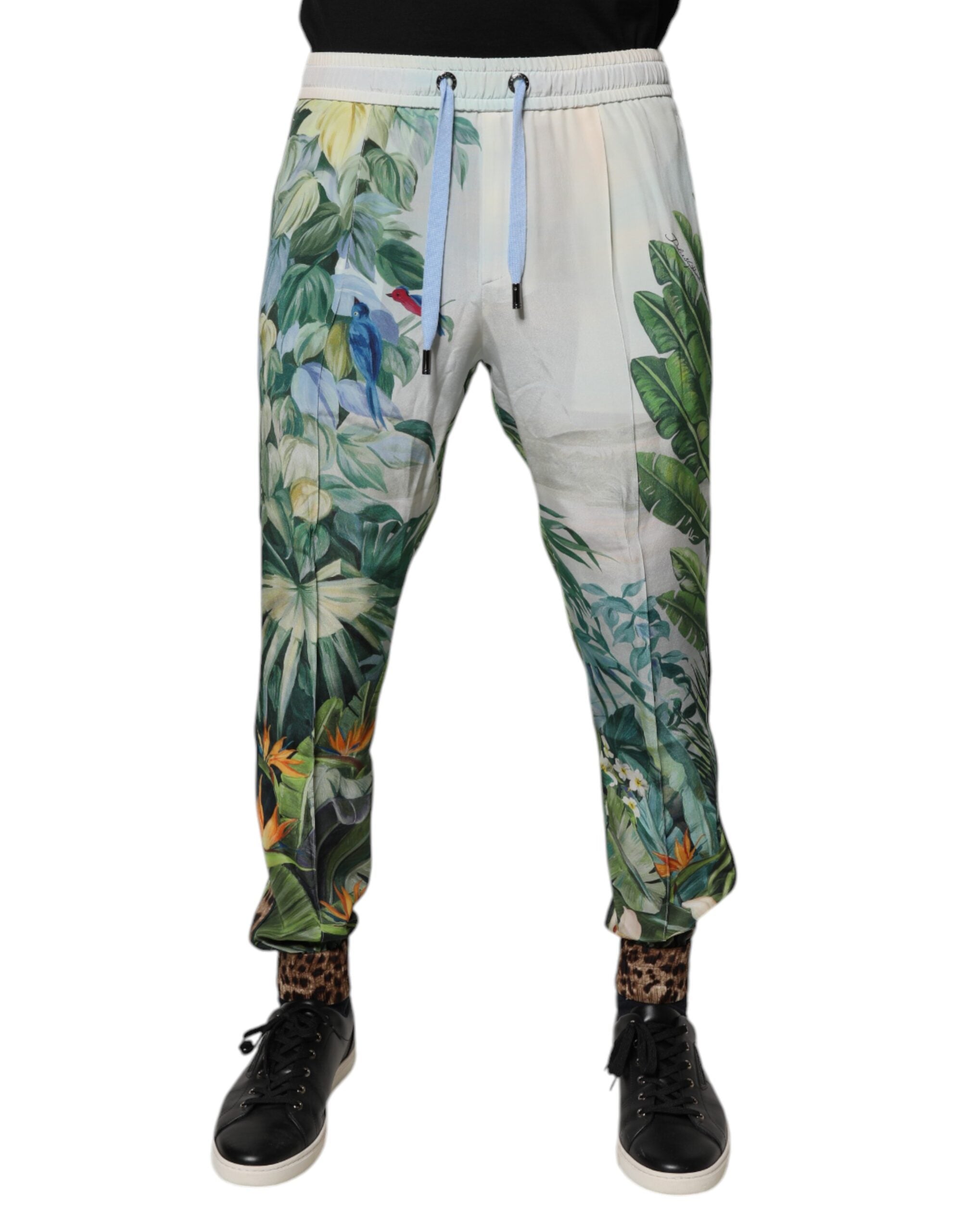 Dolce & Gabbana Multicolor Tropical Jogger Sweatpants