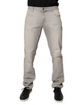 Dolce & Gabbana Light Grey Skinny Cotton Denim Jeans