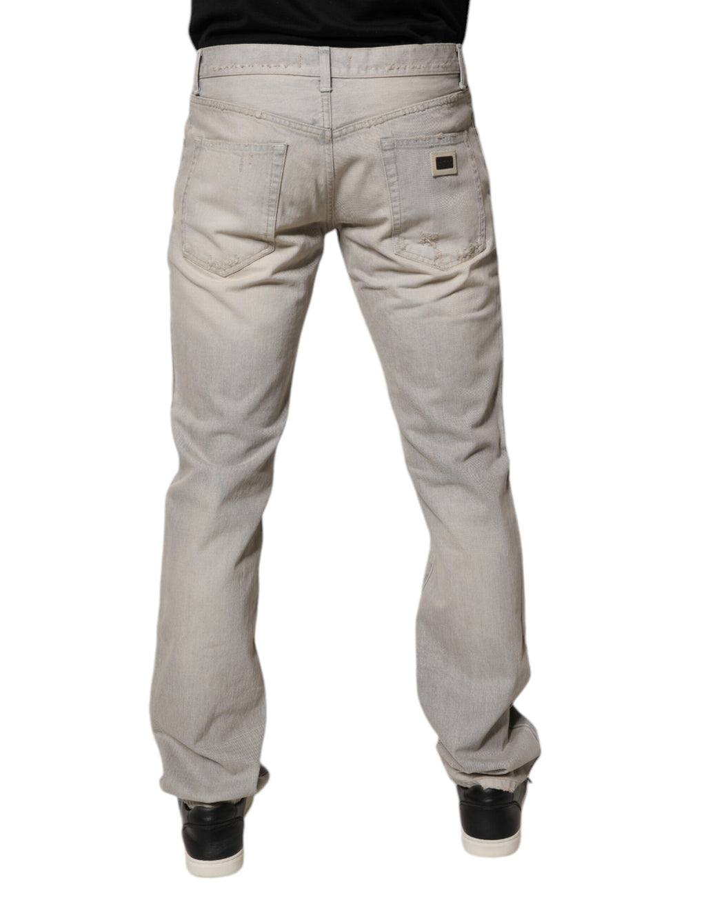 Dolce & Gabbana Light Grey Skinny Cotton Denim Jeans