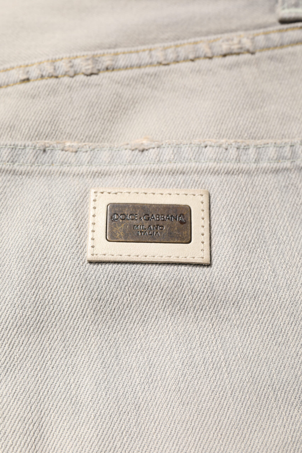 Dolce & Gabbana Light Grey Skinny Cotton Denim Jeans