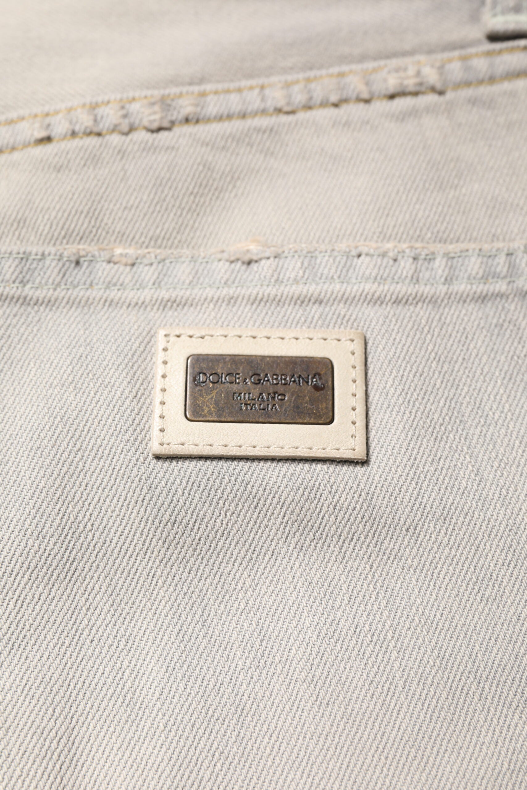 Dolce & Gabbana Light Grey Skinny Cotton Denim Jeans