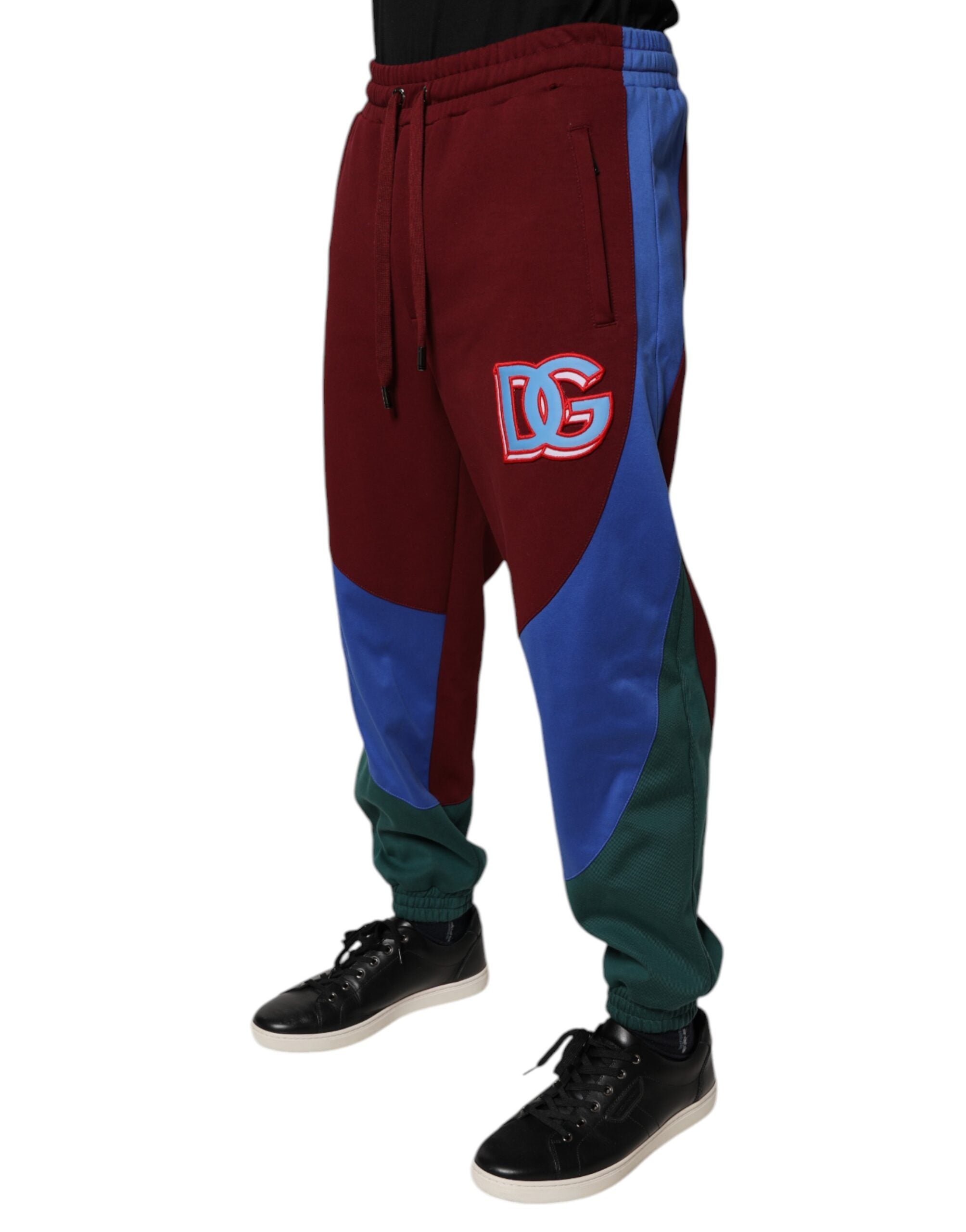 Dolce & Gabbana Multicolor Baumwolle Männer Jogger Sweatpants Hosen