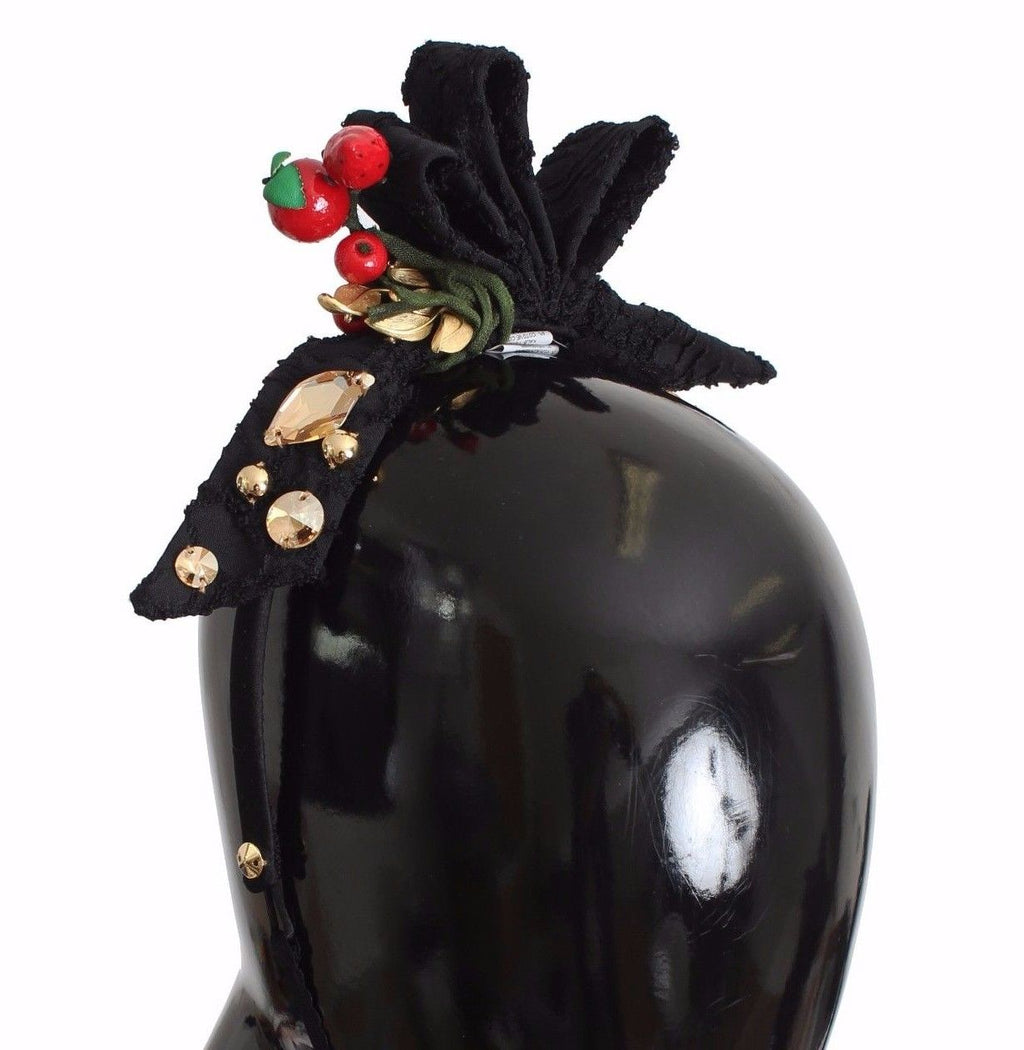 Dolce & Gabbana Diadem Stirnband Tiara Beere Frucht Kristall Schleife Haar