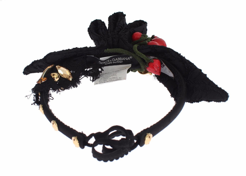 Dolce & Gabbana Diadem Stirnband Tiara Beere Frucht Kristall Schleife Haar