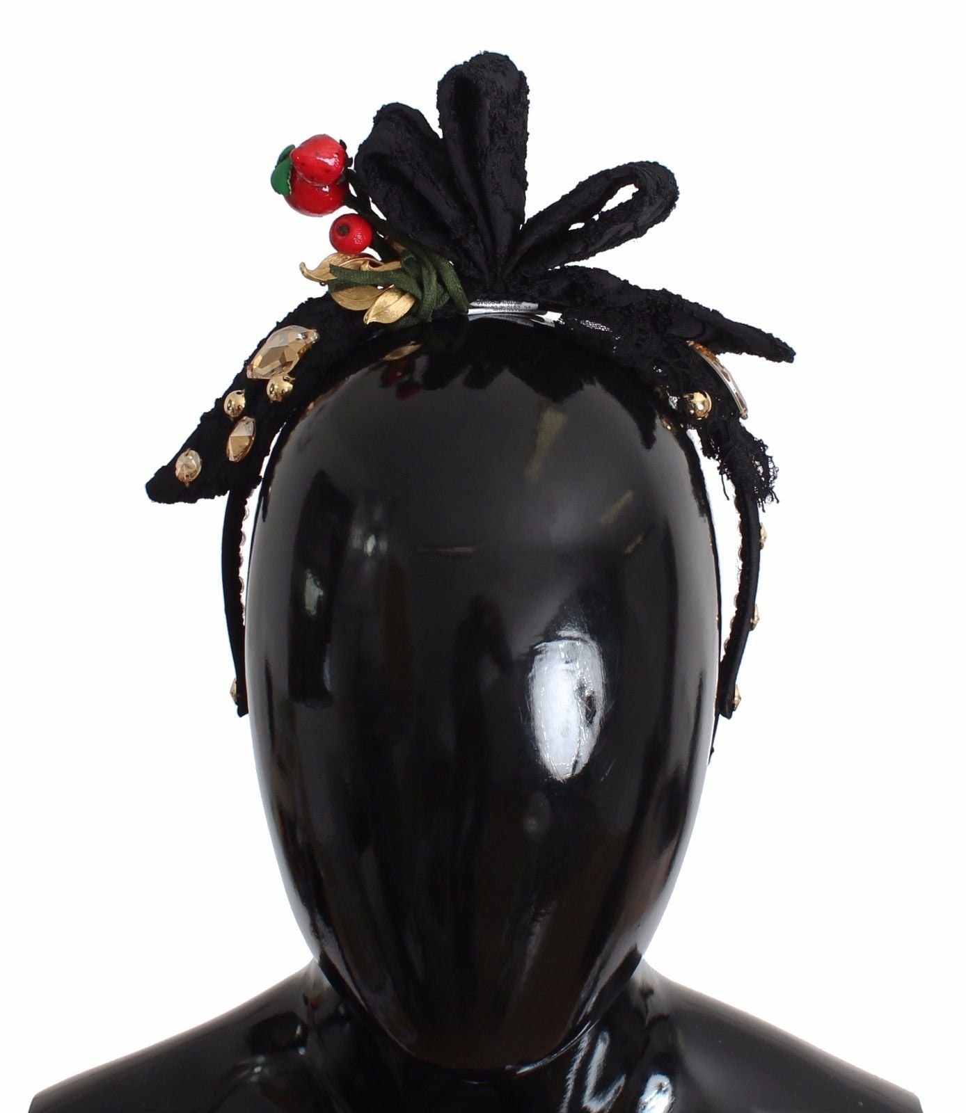 Dolce & Gabbana Diadem Stirnband Tiara Beere Frucht Kristall Schleife Haar
